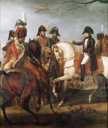 Císař Napoleon I. vydává rozkaz před bitvou u Slavkova 2. prosince 1805, detail