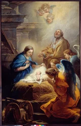 Obraz The Adoration of the Angels od Carle van Loo (1705-1765) 1751 Brest, Museum of Fine Arts