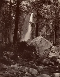Dolní Yosemitský vodopád, 1600 stop, ca. 1872, vytištěno ca. 1876.