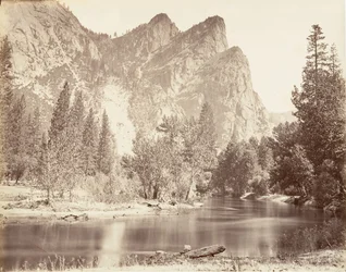 Tři bratři, Yosemite, ca. 1872, vytištěno ca. 1876.