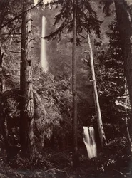 Multnomah Falls, Oregon, 1867, vytištěno později.