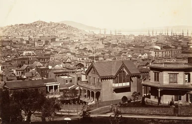San Francisco, z Rincon Hill, 1864, vytištěno ca. 1876.