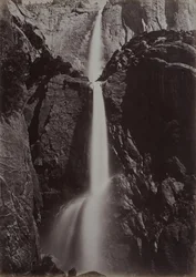 Yosemitské vodopády, pohled zdola, asi 1878 (albumenový tisk)