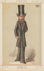 Vanity Fair: Statesmen č. 67 Představitel romance, 1870.