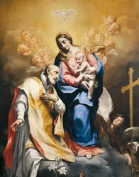 Sv. Filip Neri s pannou a dítětem, Carlo Cignani (1628-1719) a Felix Cignani (1660-1724)