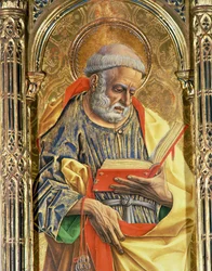 Svatý Petr, detail z polyptychu SantEmidio, 1473 tempera na detailu panelu 76636