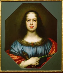 Vittoria della Rovere, dcera Federiga Ubalda z Urbina, manželka toskánského velkovévody Ferdinanda II., jako svatá Kateřina (olej na plátně)
