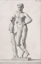 Socha Merkura, 1734