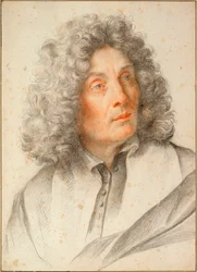 ""Autoportrét"" (Autoportrét) Sanguine od Carlo Maratta (1625-1713) cca 1681-1682 Rozměr 50,5x36,3 cm Albertina, Vídeň