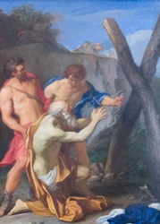 Umučení svatého Ondřeje, C17. století (olej na mědi)