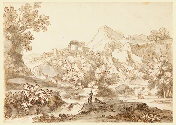 Kresba, Krajina s městem, 1750-1770