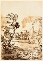 Kresba, Pastorální krajina, 1760-1780