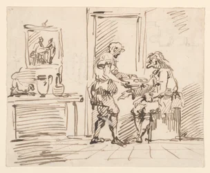 Kresba, Žánrová scéna, 1725-50