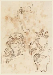 Kresba, náčrty rámů a rozet, 1758-69