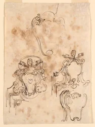 Kresba, náčrty rámů a rozet, 1758-69