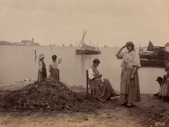 Chioggia, Pod přístavem, c. 1870.