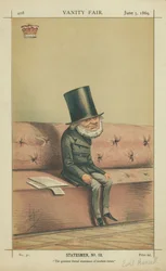 hrabě z Russell, největší liberální státníci moderní doby, 5. června 1869, karikatura Vanity Fair