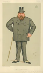 Jeho milost vévoda z Wellingtonu, vnuk železného vévody, 3. ledna 1885, karikatura Vanity Fair