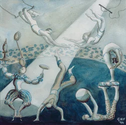 Circus Scene I, 1994 (wc na papíře)