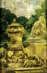 Jardin de la Fontaine v Nimes, Francie