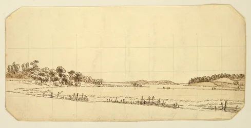 Lakeside, 1802-3 (pero a hnědý inkoust promývaný tužkou na papíře)