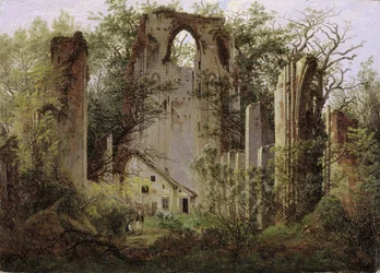 Zřícenina kláštera Eldena u Greifswaldu, cca 1825.