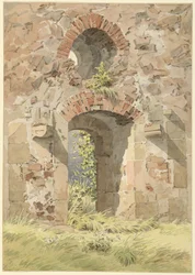 Zřícenina kláštera svatého Kříže, Míšeň, 1824.