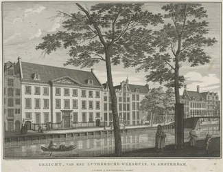Pohled na luteránský sirotčinec v Amsterdamu Pohled na sirotčinec Luthersche v Amsterdamu (název na objektu)