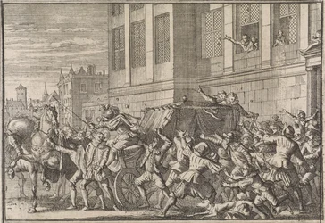 Útok v Madridu na kočár hraběte z Olivares, Gaspard de Gusmán, 1643