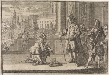 Karel IV., vévoda lotrinský klečící před Ludvíkem XIII., 1641