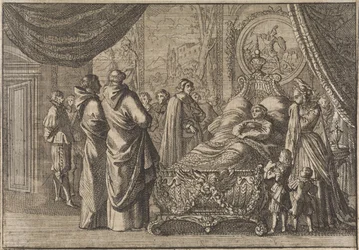 Smrtelná postel Ludvíka XIII., 1643