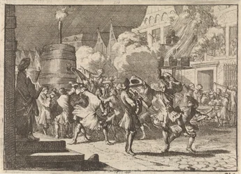Radost v Paříži při falešné zprávě o smrti Viléma III. v bitvě u Boyne, 1690