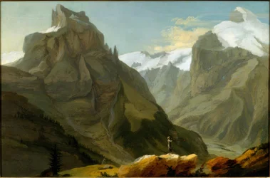Pohled na Titlis a Hahnen