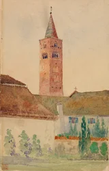 Kostelní věž, Itálie, 1898.