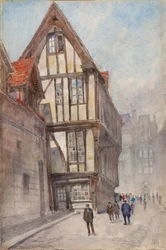 Starý dům v Rouen, 1932.