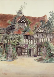 The Smaller Courtyard, Hotel Guillaume le Conquerant, Dives, Francie, 1924.