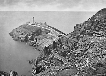 Maják South Stack, Holyhead, c1896