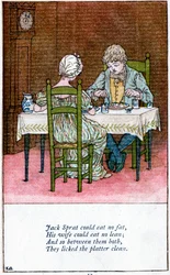 Ilustrace k filmu „Jack Sprat nemohl jíst žádný tuk“, Kate Greenaway 1846-1901