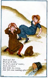 Ilustrace k filmu „Jack a Jill šli do kopce“, Kate Greenaway 1846-1901
