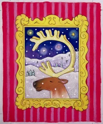 Vánoční parohy, 1996 (pastel a kvaš na papíře)