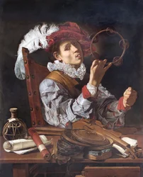 Hudebník, kolem roku 1610 (olej na plátně)