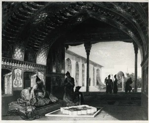 Zrcadlový sál v jerevanském paláci Sardar, Celestin Francois Nanteuil (1813-1873), Arménie