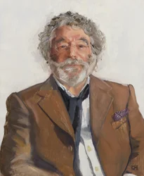 Craig Raine, anglický básník, 2022 (olej na plátně)