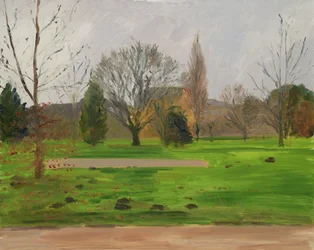 Oxford University Parks, listopad (olej na plátně)