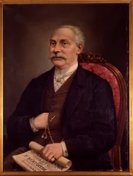 Portrét F. Bertocchiho, italského zpěváka. 1893 (olej na plátně)