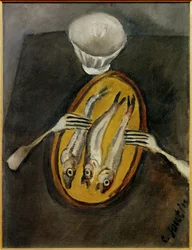 Zátiší se sledi, asi 1916 (malba na plátně)