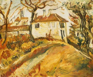 Bílý dům na kopci, asi 1918 (olej na plátně)