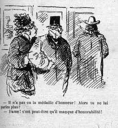 Karikatura o uznání malířů Salonu 1879
