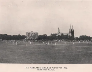 The Adelaide Cricket Ground, třetí testovací zápas mezi Austrálií a Anglií, 1912