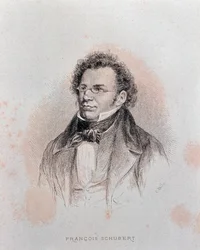 Portrét Franze Schuberta (rytina